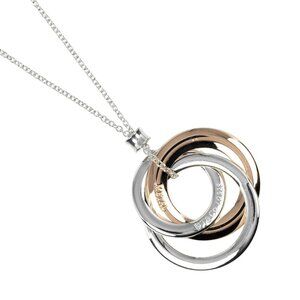 TIFFANY&Co. 1837 Interlocking Circle Necklace Silver925/Rubedo metal 5g Women